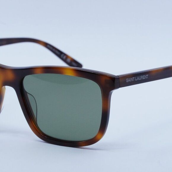 NEW SAINT LAURENT SL501 003 HAVANA GREEN SUNGLASSES - Picture 3 of 11